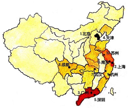 亚马逊中国“吃货”地图